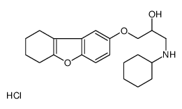 1-(cyclohexylamino)-3-(6,7,8,9-tetrahydrodibenzofuran-2-yloxy)propan-2-ol,hydrochloride结构式