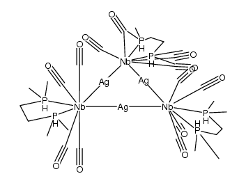 {AgNb(CO)4(dmpe)}3 Structure