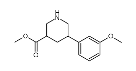 methyl 5-(3-methoxyphenyl)piperidine-3-carboxylate结构式