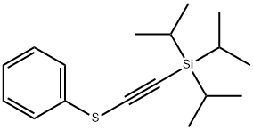 Benzene, [[2-[tris(1-methylethyl)silyl]ethynyl]thio]- Structure