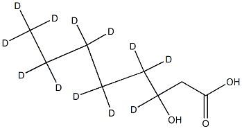[2H12]-3-羟基辛酸结构式