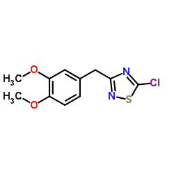 5-Chloro-3-(3,4-dimethoxybenzyl)-1,2,4-thiadiazole结构式