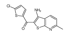 (3-amino-6-methyl-thieno[2,3-b]pyridin-2-yl)-(5-chloro-2-thienyl) methanone结构式