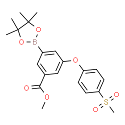 Methyl 3-(4-Methanesulfonylphenoxy)-5-(tetramethyl-1,3,2-dioxaborolan-2-yl)benzoate structure