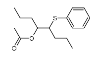 (E)-4-acetoxy-5-phenylthio-oct-4-ene结构式