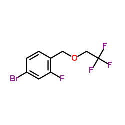 4-Bromo-2-fluoro-1-[(2,2,2-trifluoroethoxy)methyl]benzene结构式