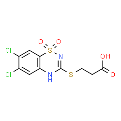 3-[(6,7-Dichloro-2H-1,2,4-benzothiadiazine 1,1-dioxide)-3-ylthio]propanoic acid picture