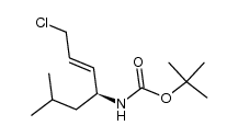 (4S)-N-(tert-butoxycarbonyl)-4-amino-1-chloro-6-methyl-2-heptene结构式