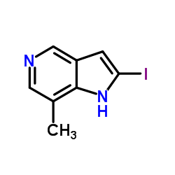 2-Iodo-7-methyl-1H-pyrrolo[3,2-c]pyridine结构式
