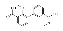 2-methoxy-3-[3-(methylcarbamoyl)phenyl]benzoic acid结构式