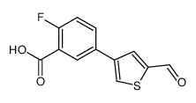 2-fluoro-5-(5-formylthiophen-3-yl)benzoic acid结构式