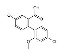 2-(4-chloro-2-methoxyphenyl)-5-methoxybenzoic acid结构式