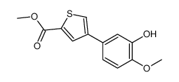 methyl 4-(3-hydroxy-4-methoxyphenyl)thiophene-2-carboxylate结构式