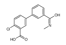 2-chloro-5-[3-(methylcarbamoyl)phenyl]benzoic acid结构式