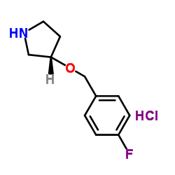 (S)-3-(4-Fluoro-benzyloxy)-pyrrolidine hydrochloride结构式