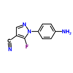 1-(4-Aminophenyl)-5-fluoro-1H-pyrazole-4-carbonitrile结构式