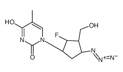 1-[(1S,2S,3S,4S)-4-azido-2-fluoro-3-(hydroxymethyl)cyclopentyl]-5-methylpyrimidine-2,4-dione结构式