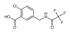 2-chloro-5-{[(trifluoroacetyl)amino]methyl}benzoic acid结构式