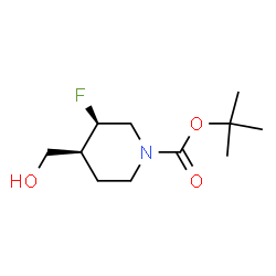 3-氟-4-(羟甲基)哌啶-1-羧酸叔丁酯结构式