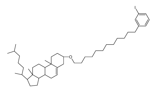 cholesteryl-12-(3-iodophenyl)dodecyl ether结构式