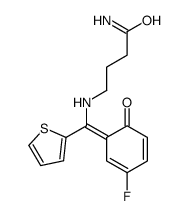 4-[[(Z)-(3-fluoro-6-oxocyclohexa-2,4-dien-1-ylidene)-thiophen-2-ylmethyl]amino]butanamide结构式