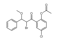 2'-acetoxy-α-bromo-5'-chloro-β-methoxydihydrochalcone Structure