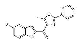 (5-bromo-1-benzofuran-2-yl)-(5-methyl-2-phenyl-1,3-oxazol-4-yl)methanone Structure