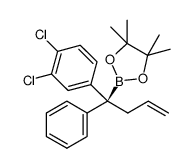 (R)-2-(1-(3,4-dichlorophenyl)-1-phenylbut-3-enyl)-4,4,5,5-tetramethyl-[1,3,2]-dioxaborolane结构式