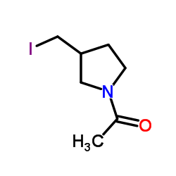 1-[3-(Iodomethyl)-1-pyrrolidinyl]ethanone结构式