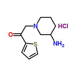 2-(3-Amino-piperidin-1-yl)-1-thiophen-2-yl-ethanonehydrochloride结构式