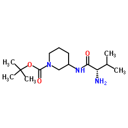 2-Methyl-2-propanyl 3-(L-valylamino)-1-piperidinecarboxylate结构式