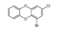 1-bromo-3-chlorodibenzo-p-dioxin Structure