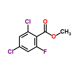 2,4-二氯-6-氟苯甲酸甲酯结构式