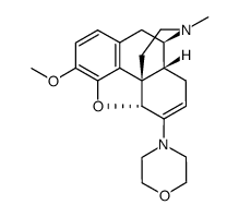 4,5α-epoxy-3-methoxy-17-methyl-6-morpholin-4-yl-morphin-6-ene Structure