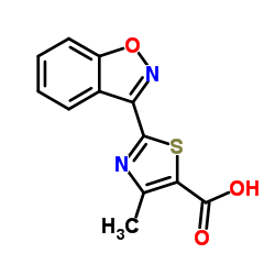 2-(1,2-Benzoxazol-3-yl)-4-methyl-1,3-thiazole-5-carboxylic acid结构式