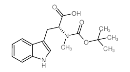 Boc-Nalpha-methyl-D-tryptophan结构式