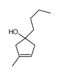 1-butyl-3-methylcyclopent-3-en-1-ol结构式