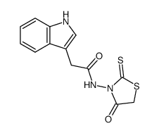 N-(4-Oxo-2-thioxothiazolidin-3-yl)-1H-indole-3-acetamide结构式