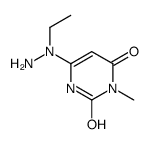 3-Methyl-6-(1-ethylhydrazino)uracil Structure