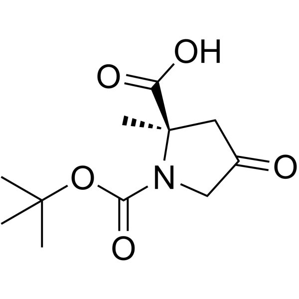 1-Boc-2-methyl-4-oxo-D-proline Structure