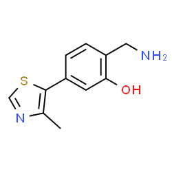 2-(aminomethyl)-5-(4-methyl-1,3-thiazol-5-yl)phenol Structure