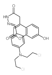 2H-1-Benzopyran-4-aceticacid, 7-hydroxy-2-oxo-,2-[[4-[bis(2-chloroethyl)amino]phenyl]methylene]hydrazide picture