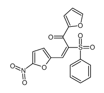 2-(benzenesulfonyl)-1-(furan-2-yl)-3-(5-nitrofuran-2-yl)prop-2-en-1-one Structure