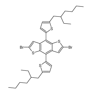 2,6-Dibromo-4,8-bis(5-(2-ethylhexyl)thiophen-2-yl)benzo[1,2-b:4,5-b']dithiophene structure