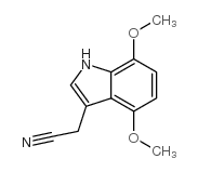 (4,7-二甲氧基-1H-吲哚)-乙腈结构式