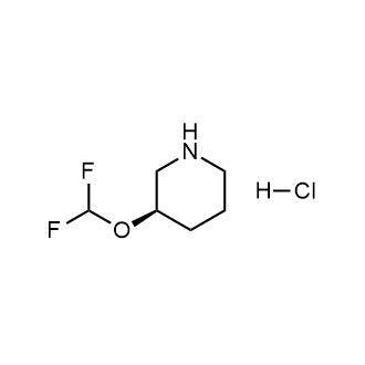 (3R)-3-(Difluoromethoxy)piperidine hydrochloride Structure