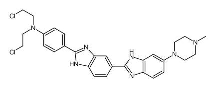 N,N-bis(2-chloroethyl)-4-[6-[6-(4-methylpiperazin-1-yl)-1H-benzimidazol-2-yl]-1H-benzimidazol-2-yl]aniline Structure