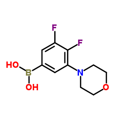 (3,4-difluoro-5-Morpholinophenyl)boronic acid structure