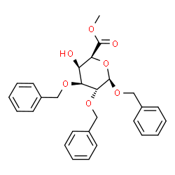 Benzyl 2-O,3-O-dibenzyl-6-oxo-6-O-methyl-β-D-galactopyranoside结构式
