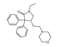 2-Pyrrolidinone, 1-ethyl-4-[2-(4-morpholinyl)ethyl]-3,3-diphenyl-, (R)-结构式